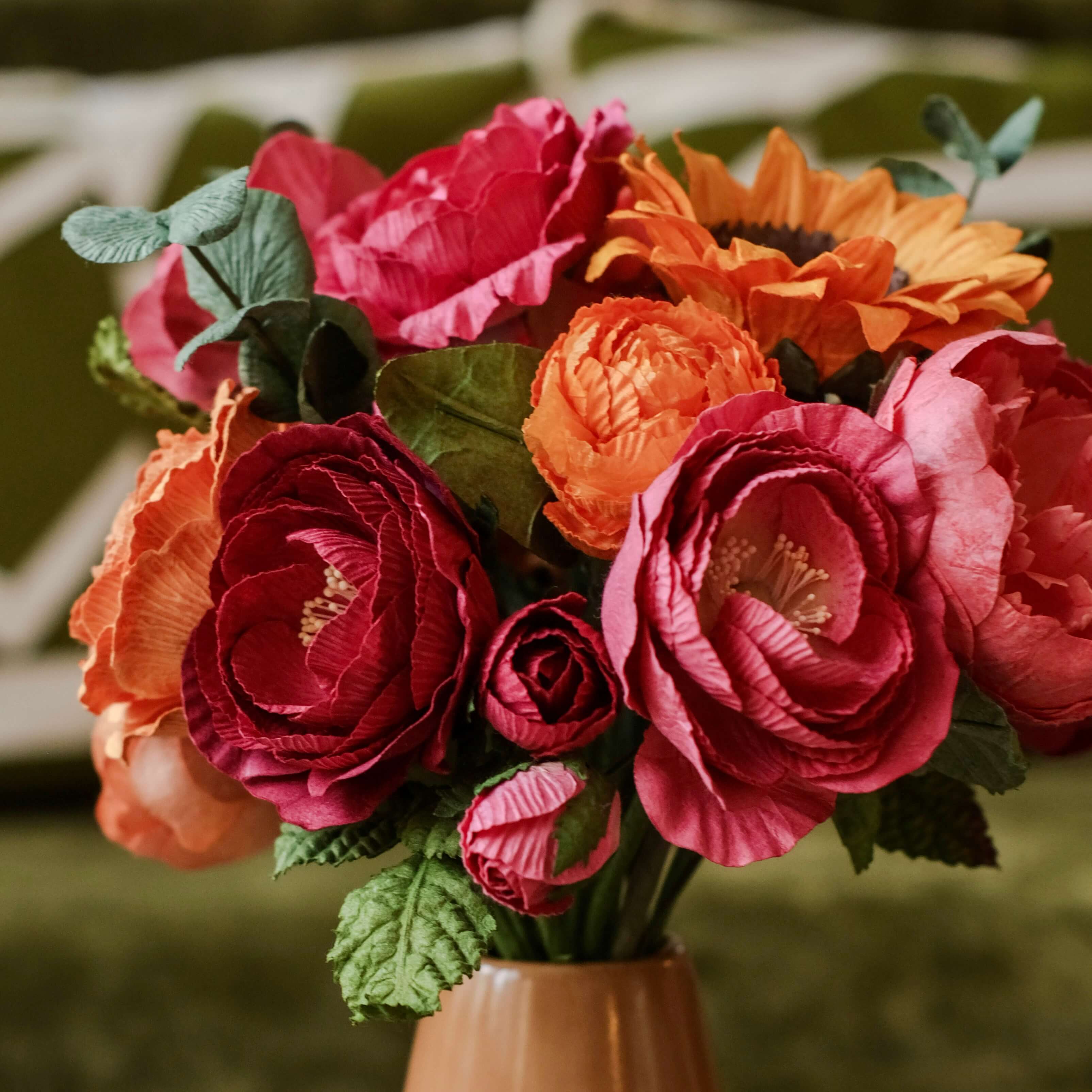 Flowrette Zao bouquet fleurs en papier multicolore