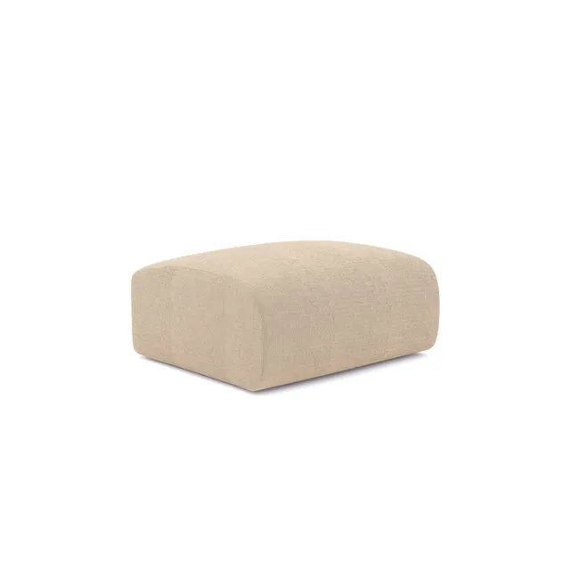 Sia Home Myra pouf beige tissu arrondi