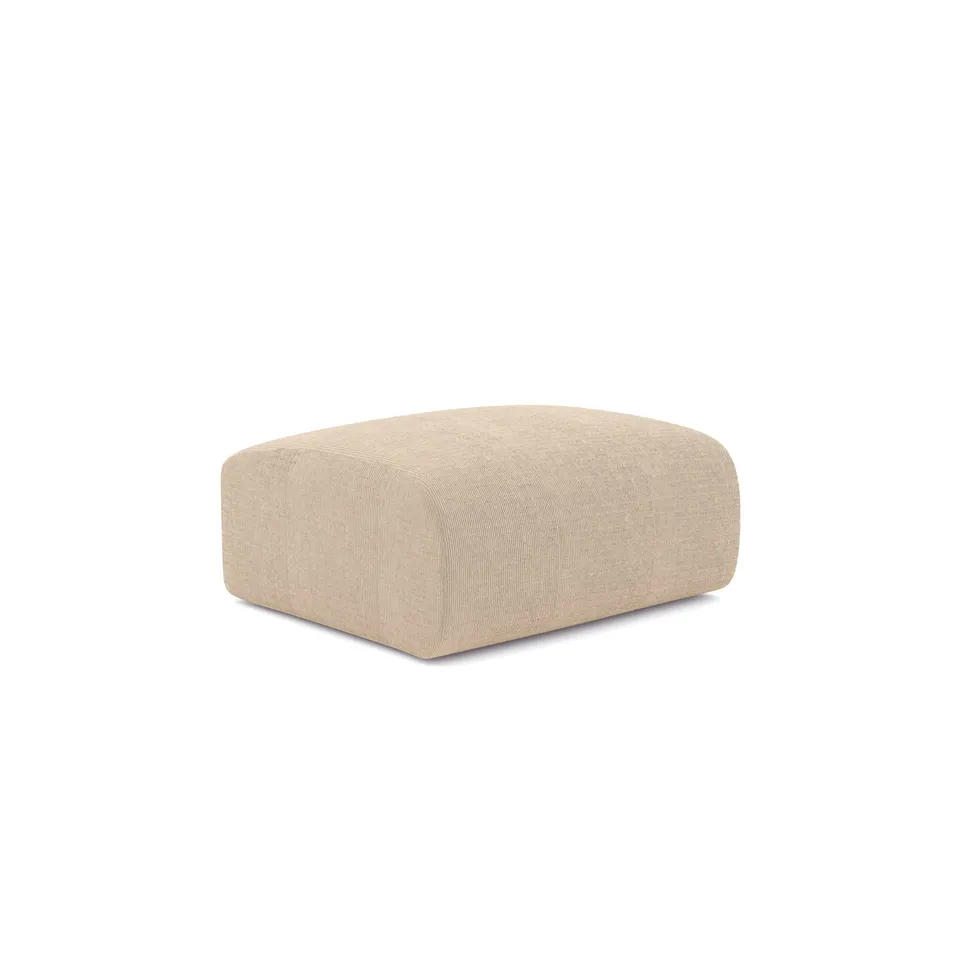 Sia Home Myra pouf beige tissu arrondi