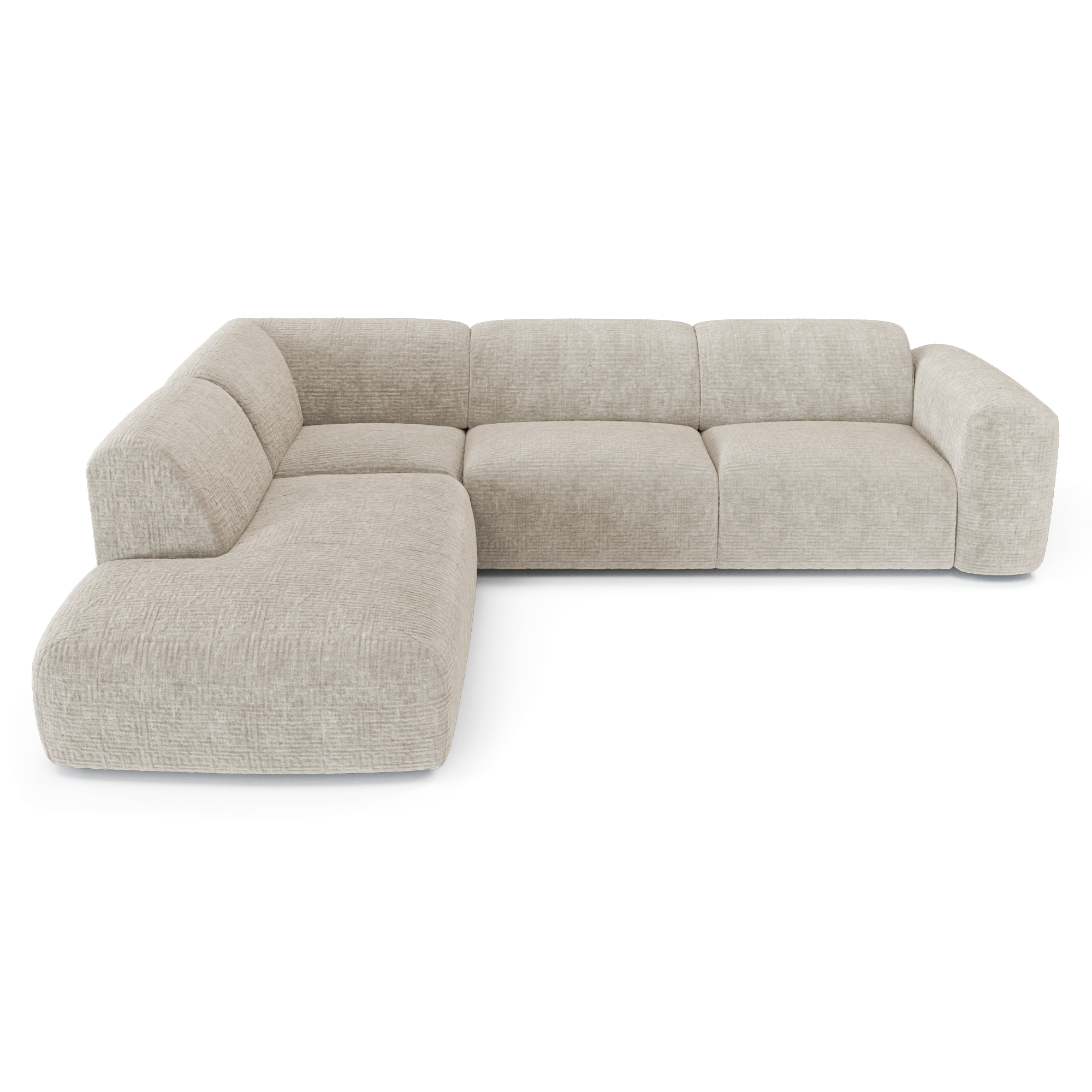 Sia Home Myra canapé angle gauche méridienne arrondi