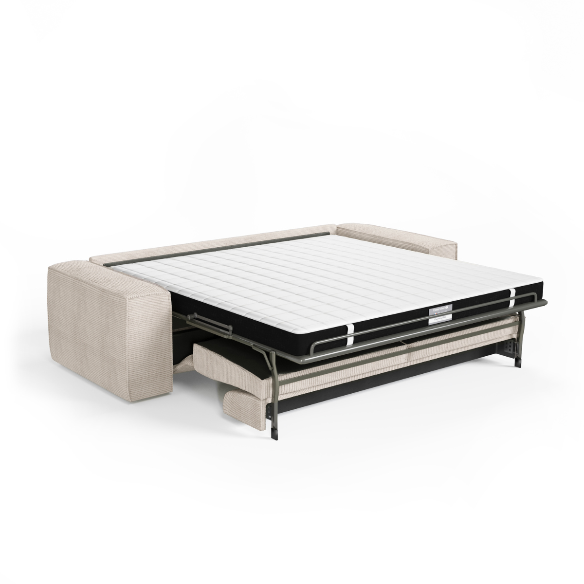 Sia Home Joan canapé convertible 140 cm crème matelas