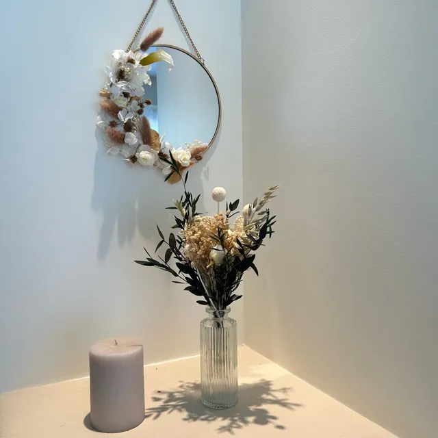 Ateliers Ouchamp Victor Hugo coffret fleurs stabilisées blanc