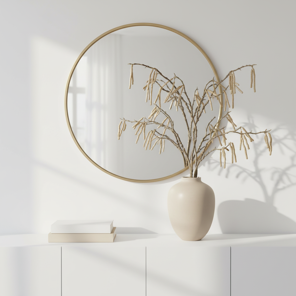 Sia Home Emma tige métallique dorée 96 cm tombante graines