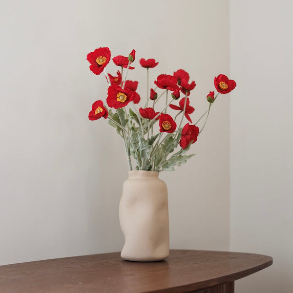 Flowrette pavot coquelicot artificiel rouge Real Touch