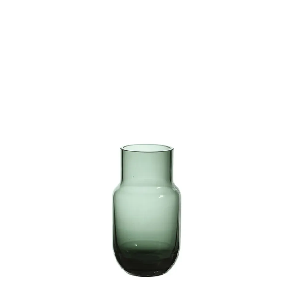 Sia Home Bottle vase vert verre transparent 12 cm soliflore