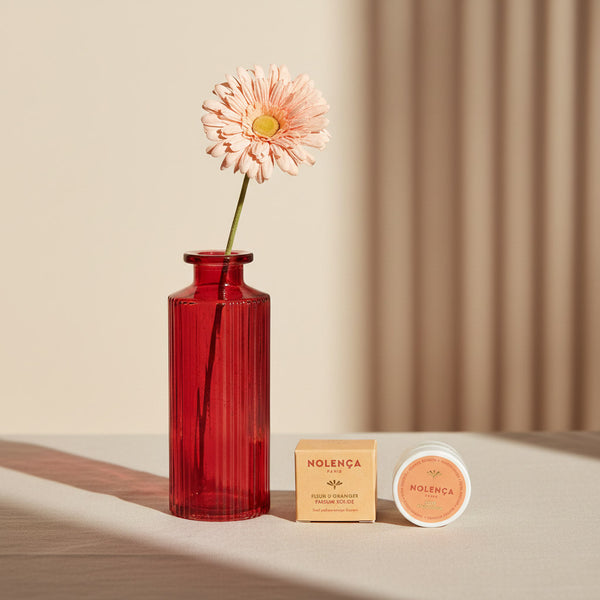 Flowrette dahlia papier rouge fleur parfumée duo santal soliflore