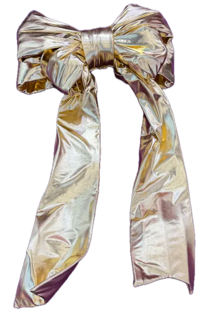 Feuillazur Rungis nœud doré XXL décoration Noël 80x130cm