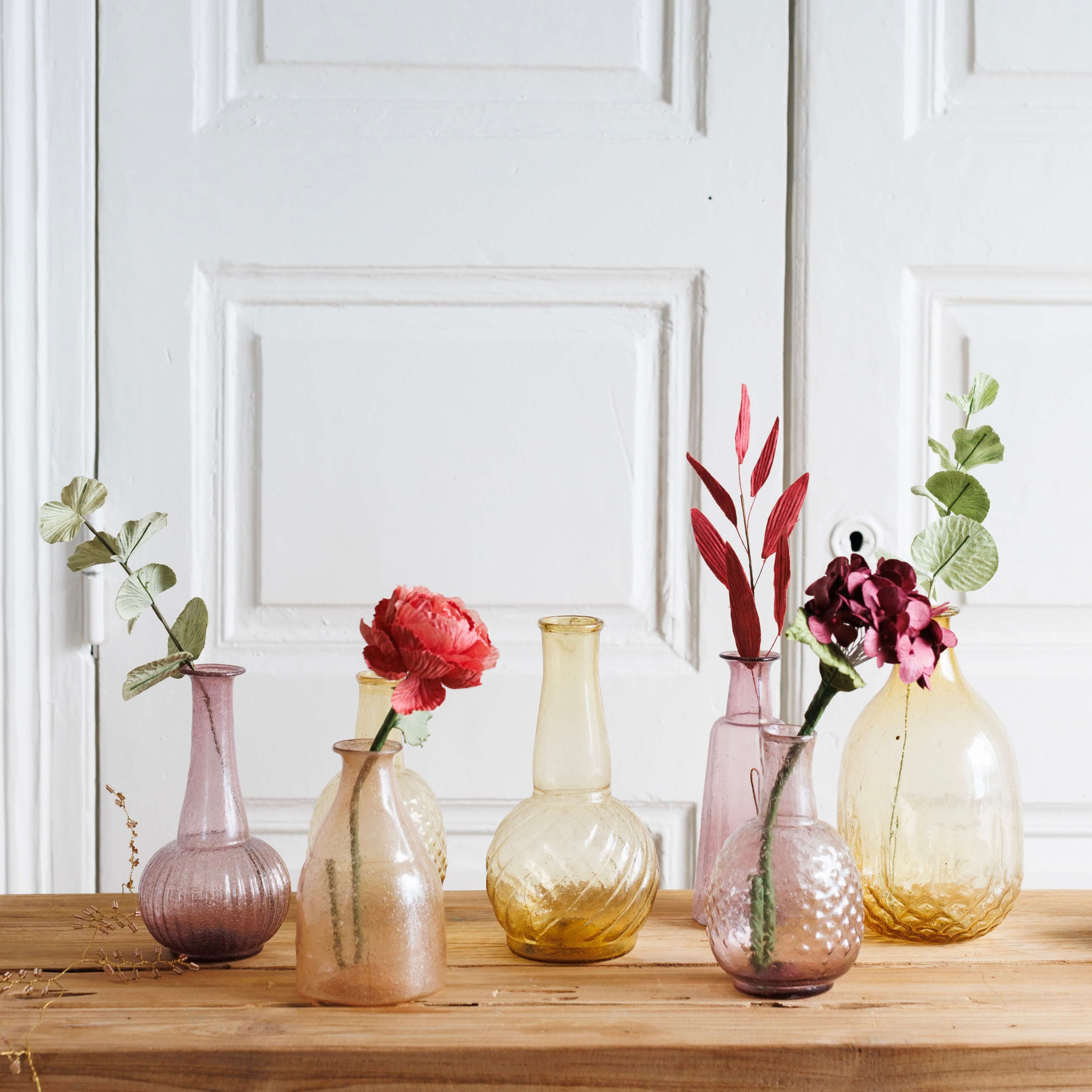Flowrette Vases Fame soliflore verre recyclé fait main