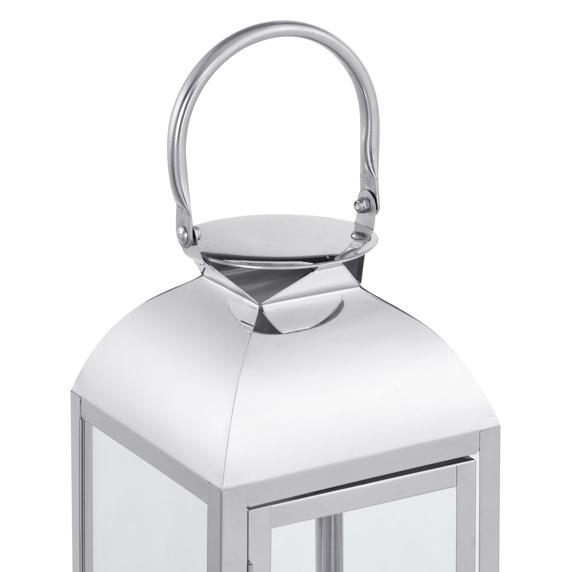 Sia Home Lanterne Ava 43 cm lanterne argentée acier