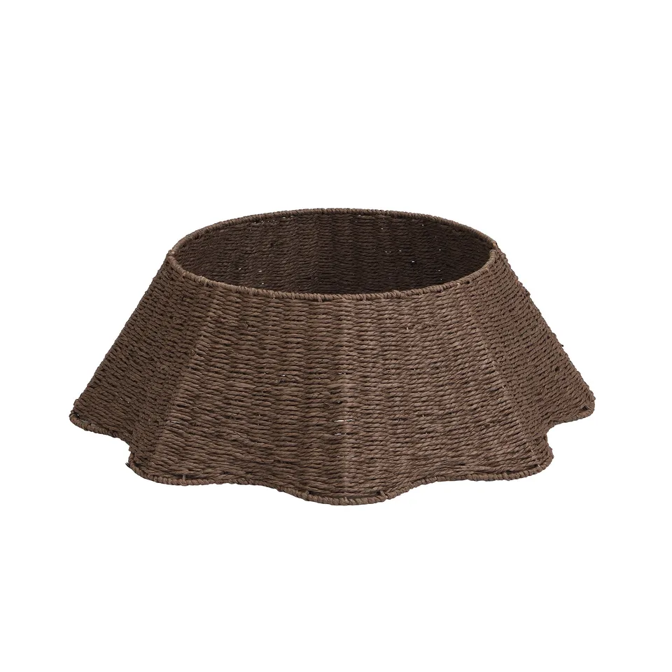 Sia Home Cache-pied sapin ondulé marron corde 65 cm