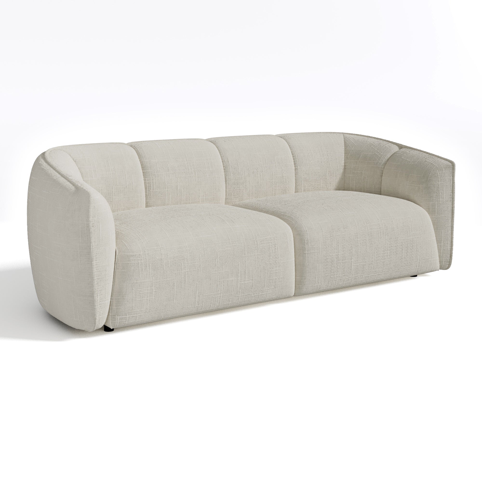 Sia Home Nami canapé droit 4 places crème tissu