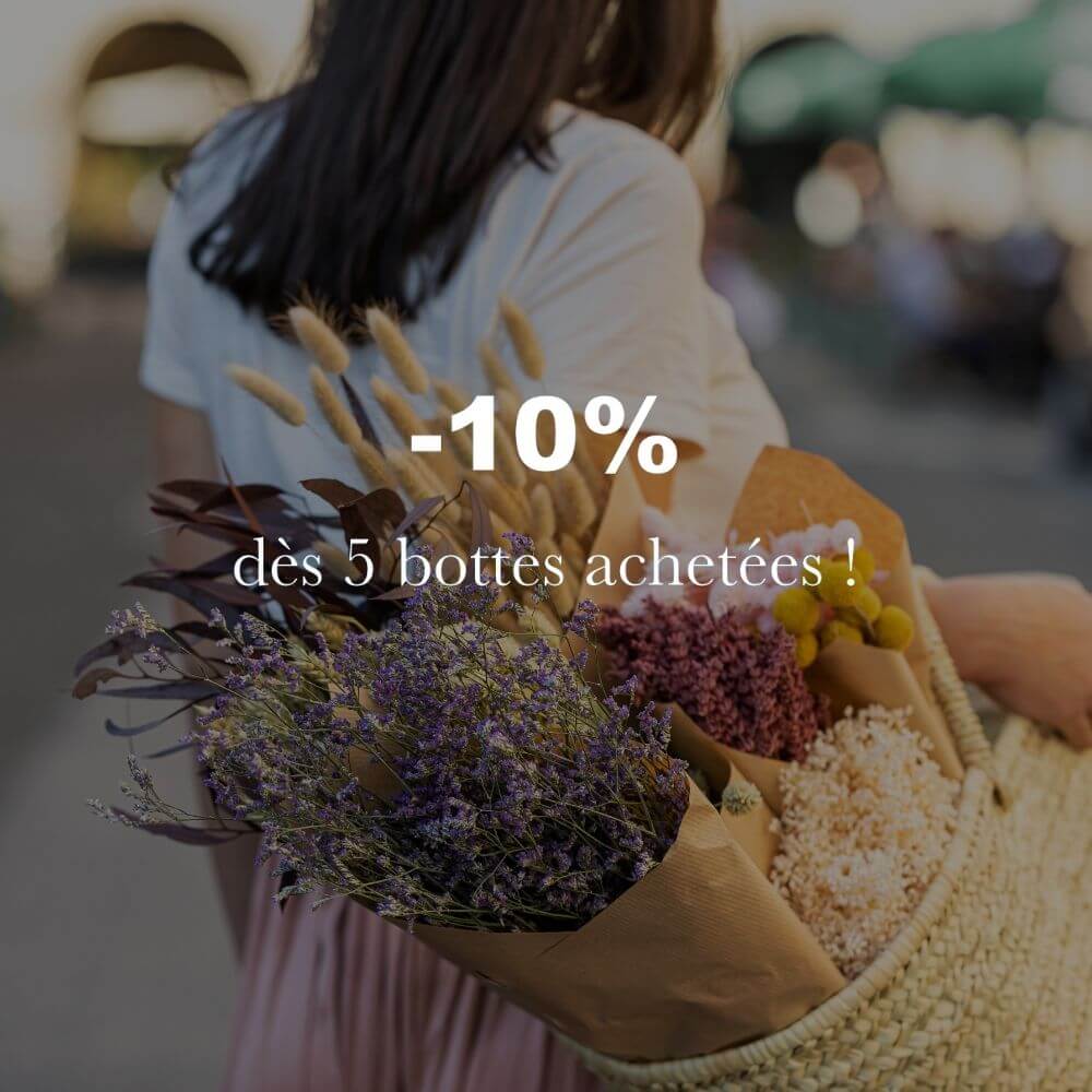Flowrette Helichrysum blanc botte fleurs séchées x1