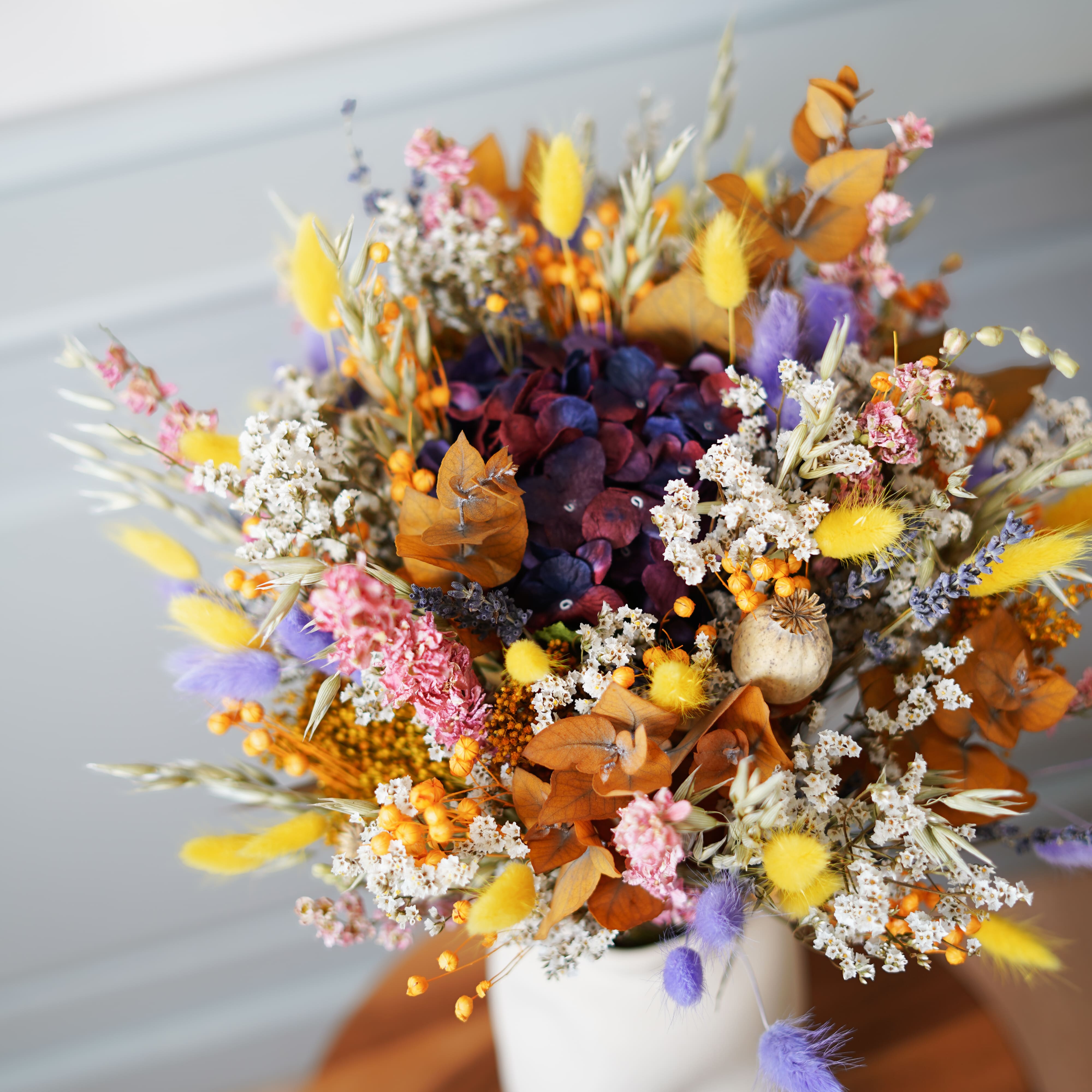 Flowrette Pagnol bouquet fleurs séchées et papier Provence