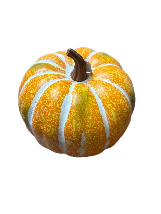 Feuillazur Rungis Citrouille réaliste citrouille orange rayée