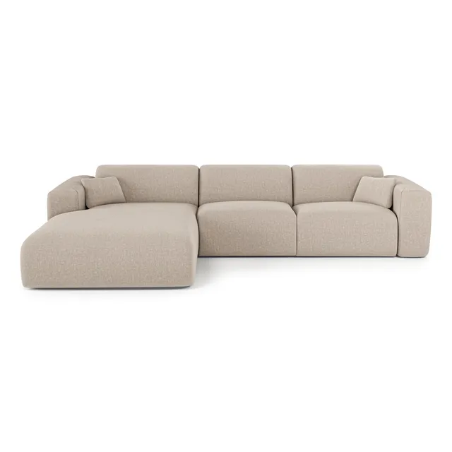 Sia Home Myra canapé convertible angle gauche beige 5 places