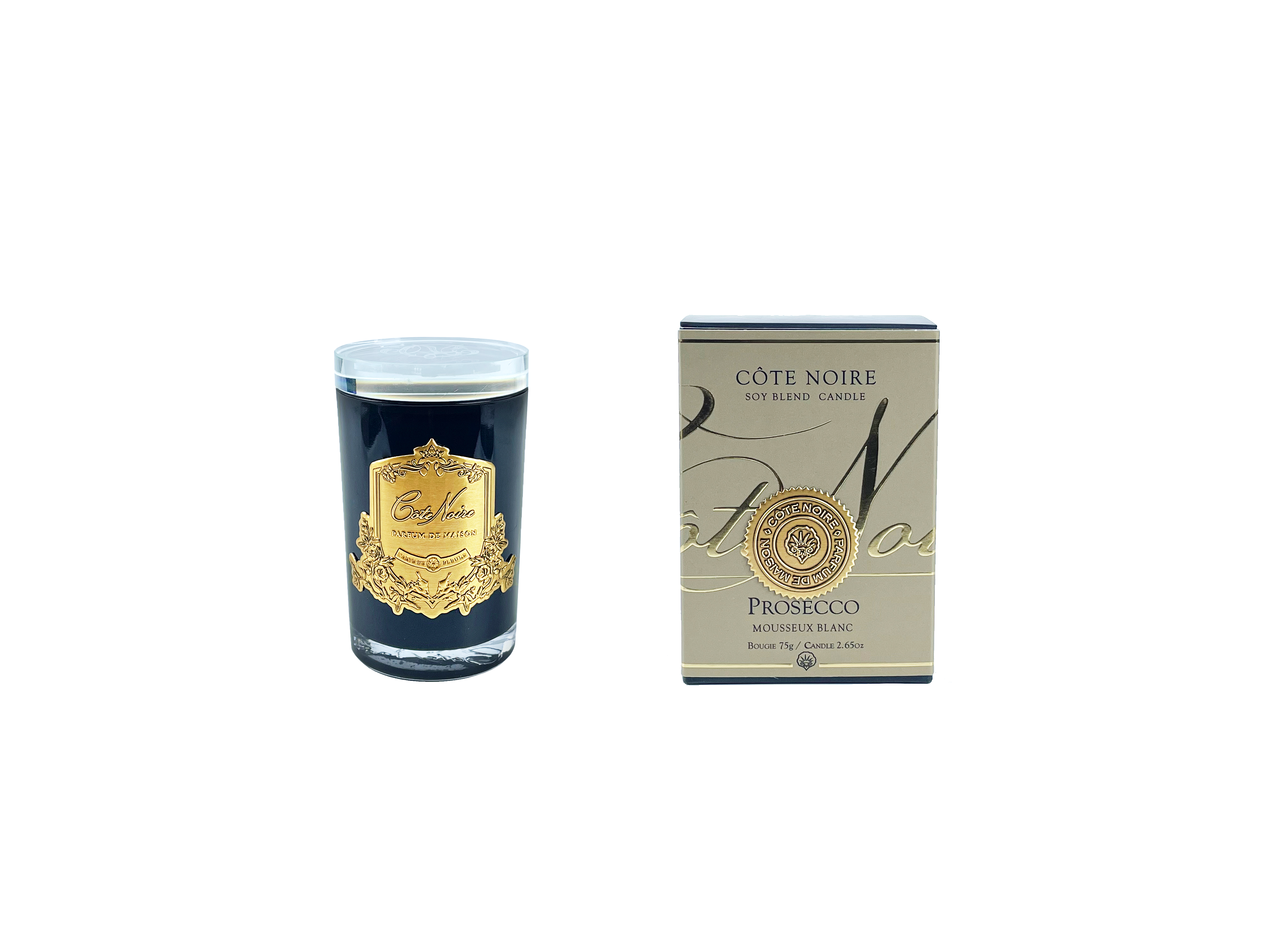 Côte Noire Soy Blend Candles Prosecco bougie 75g fumé