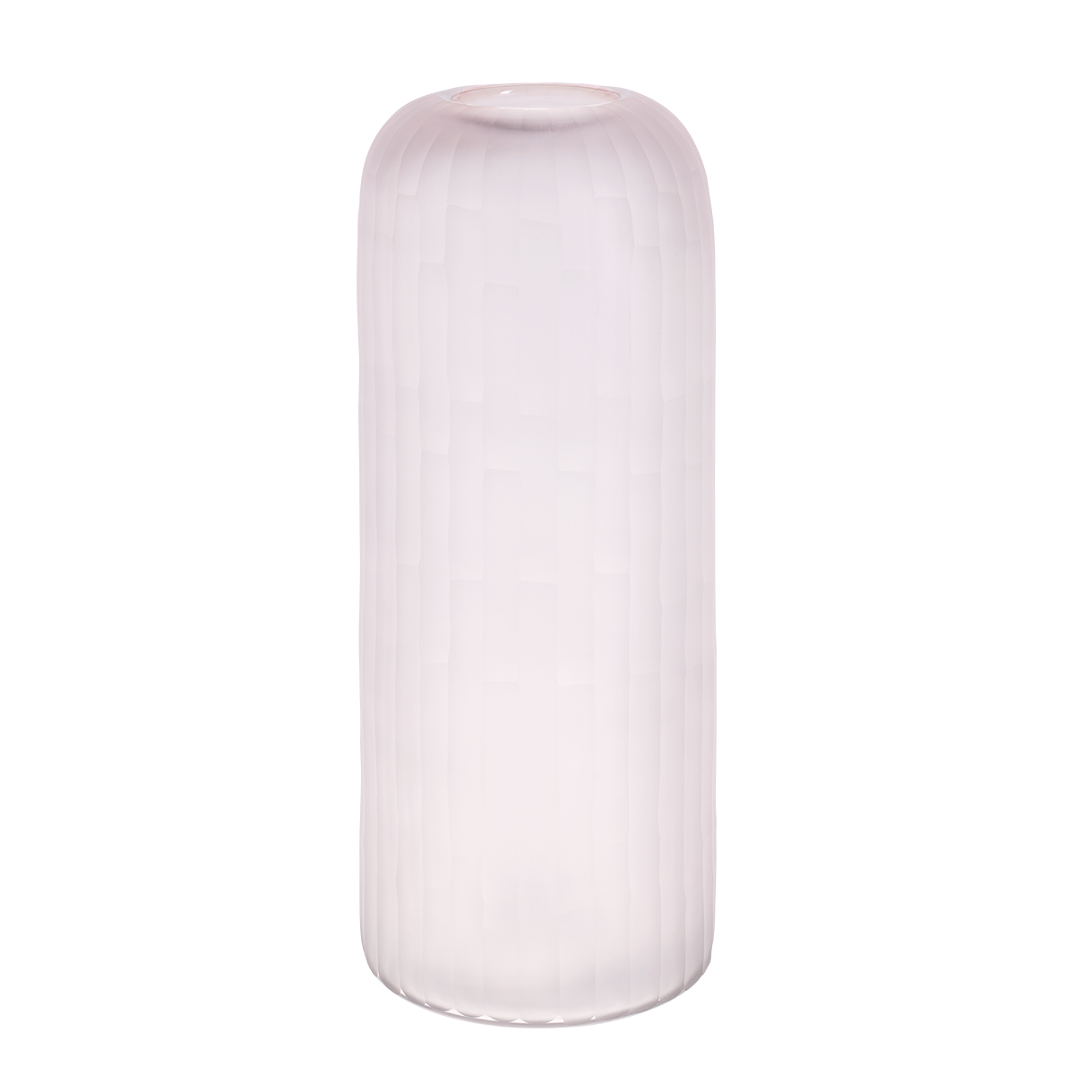 Sia Home Massa 38 cm vase verre rose dépoli rayé