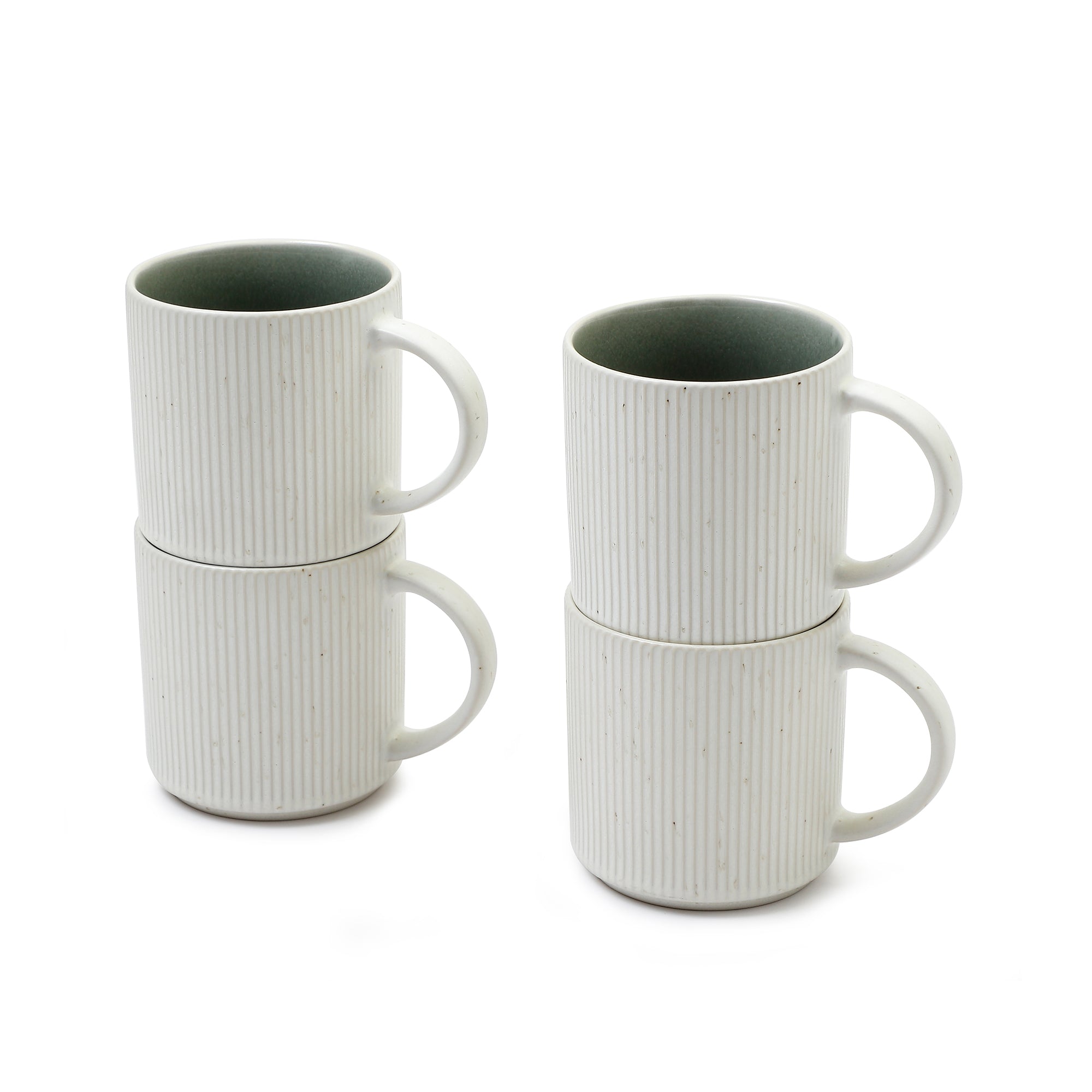 Sia Home Amsterdam service 4 tasses en grès beige 10 cm