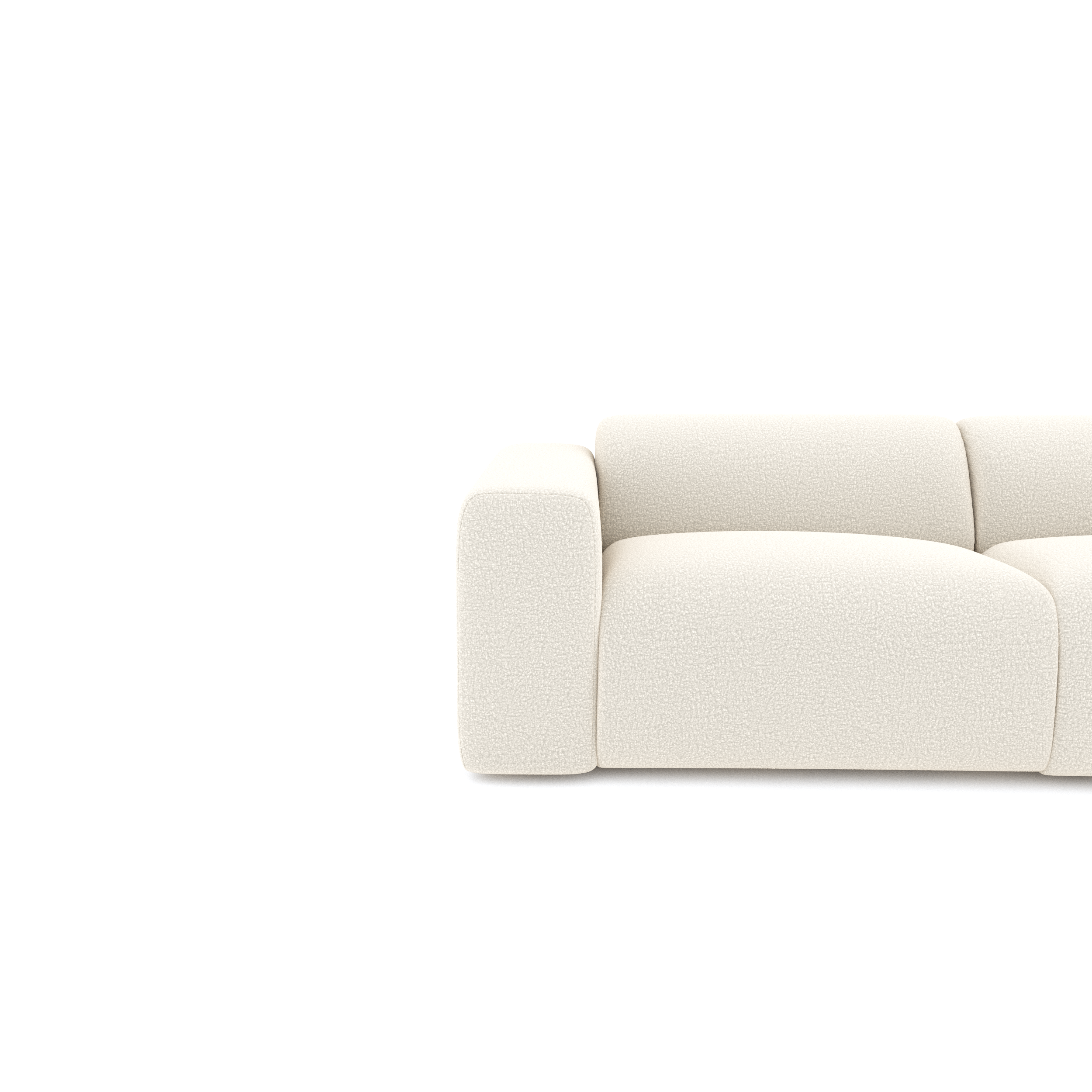 Sia Myra canapé grand angle droit crème arrondi