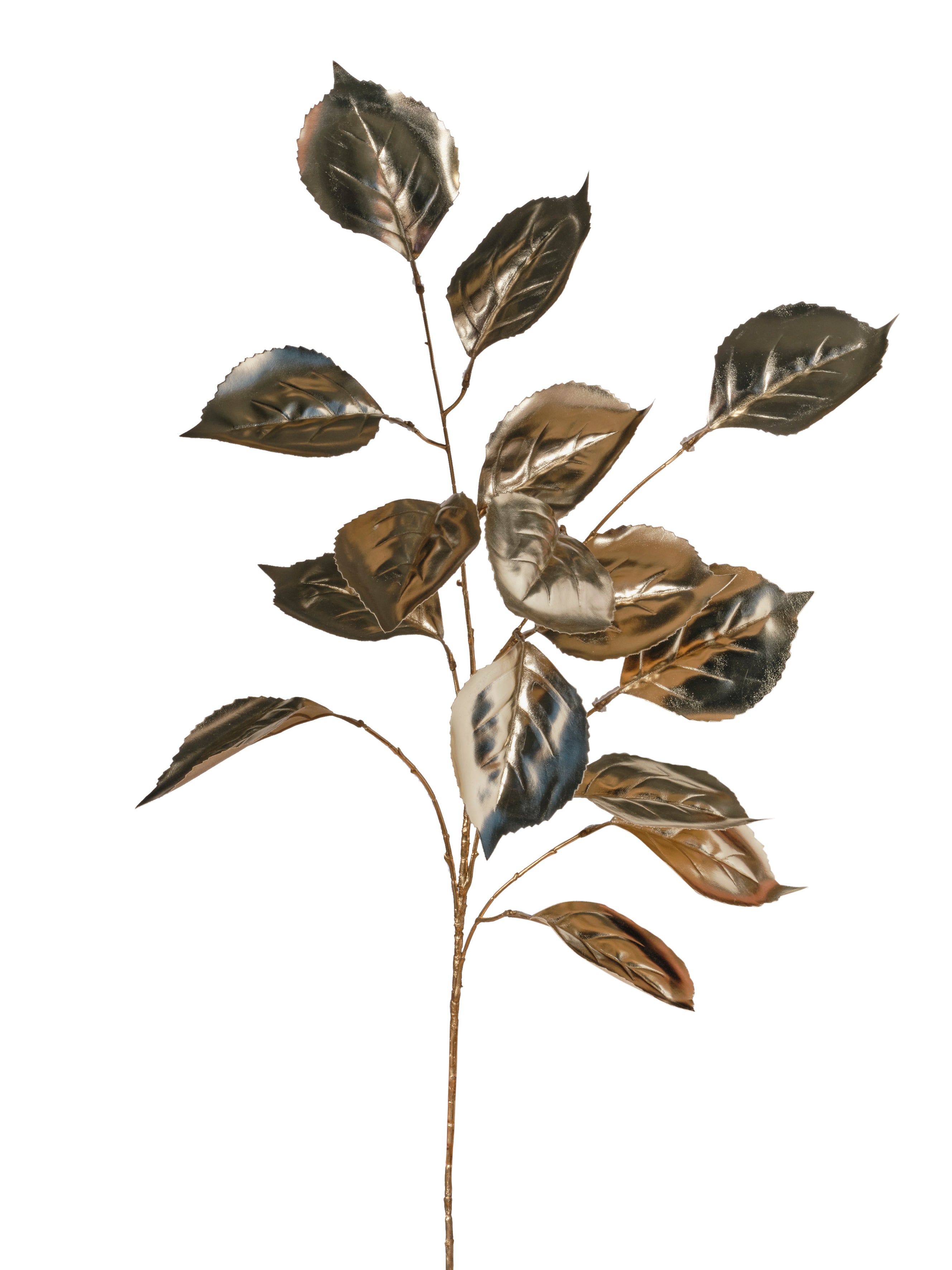 Feuillazur Rungis Branche feuillage métallique 102 cm rose gold