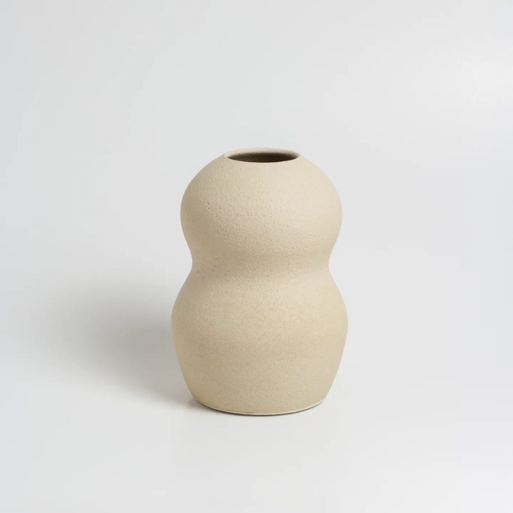 Flowrette Palus vase sable texturé artisanal Portugal