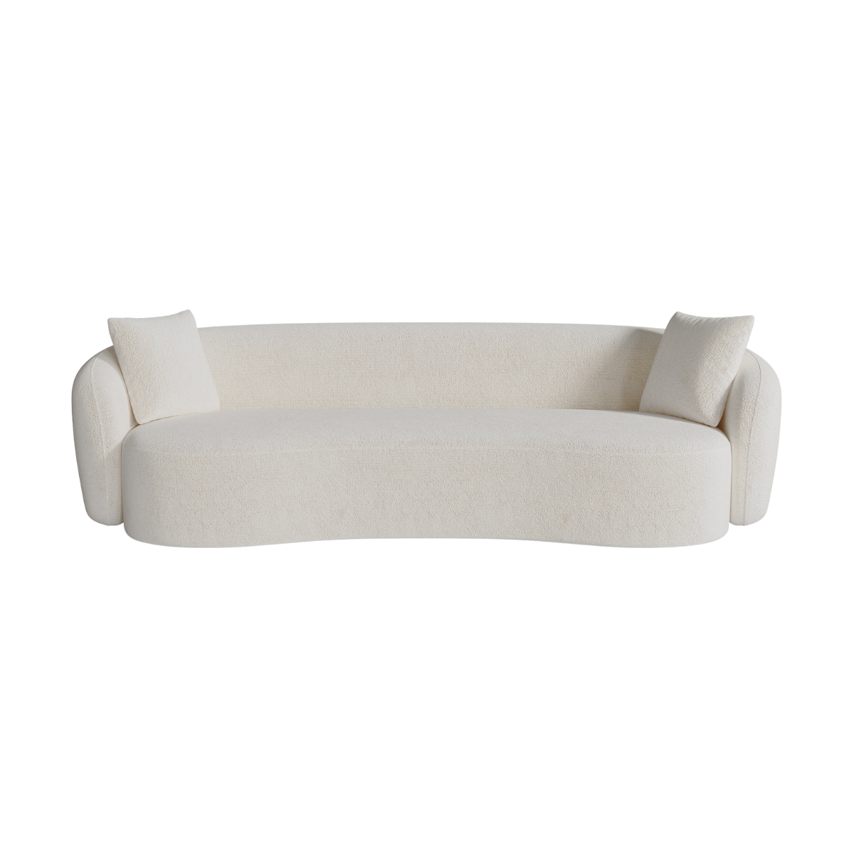 Sia Home Céline canapé droit crème courbes arrondies