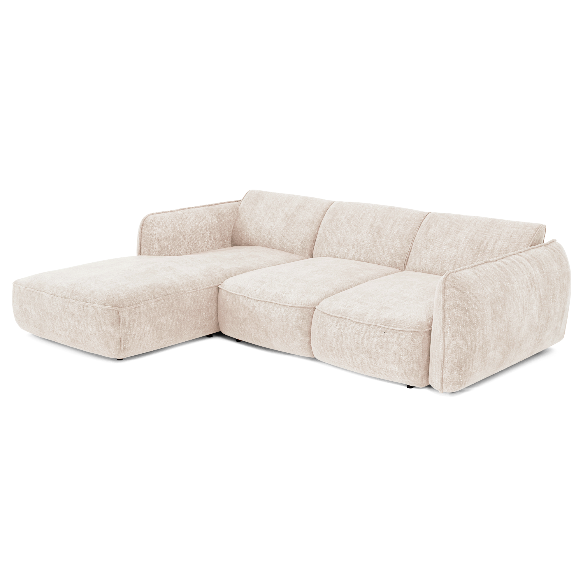 Sia Home Livia canapé angle gauche convertible crème