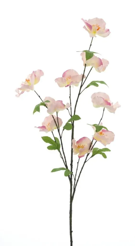 Feuillazur Rungis Branche de camellia fleur artificielle rose 102cm