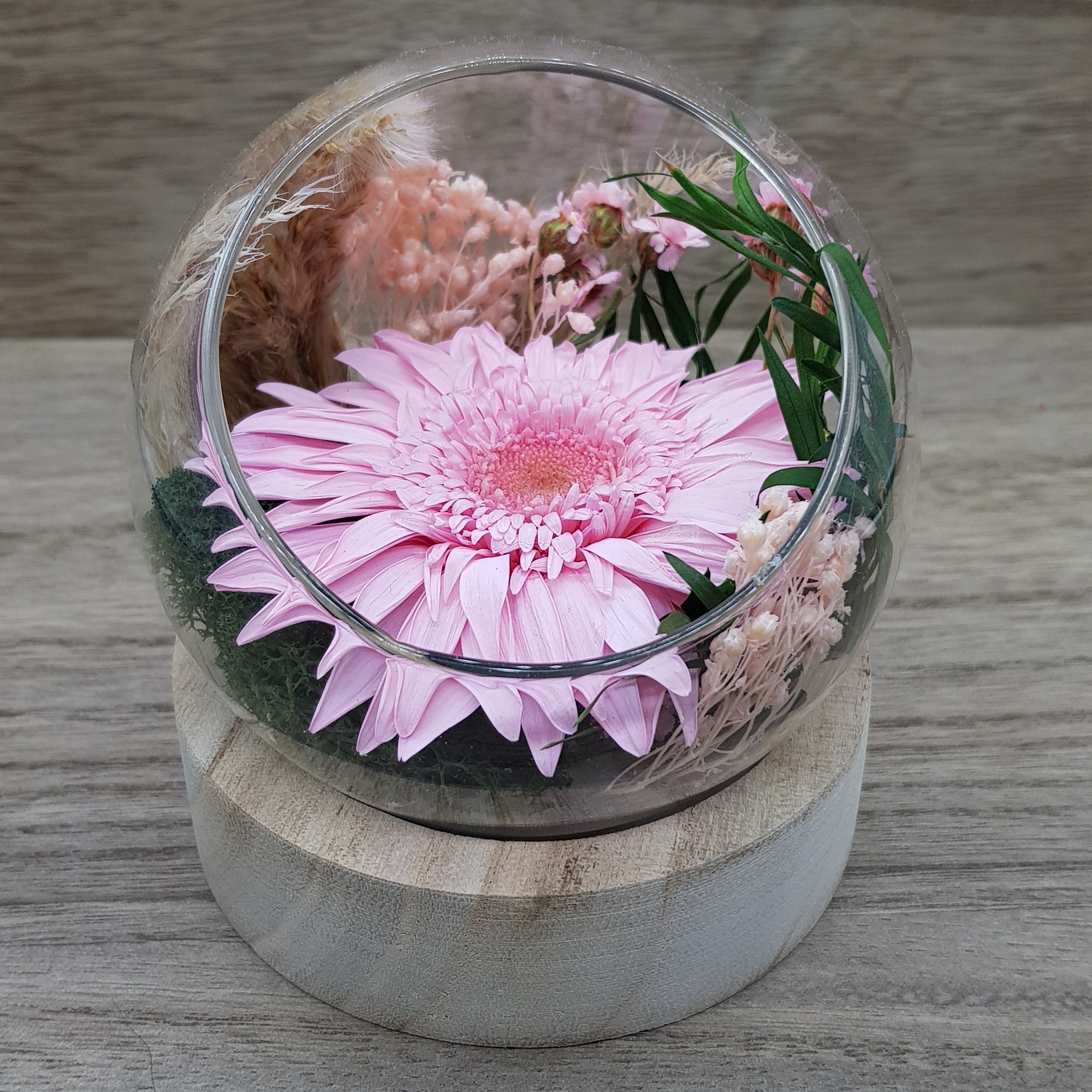Ateliers Ouchamp Bulles Place du Venezuela bulle gerbera blanc S