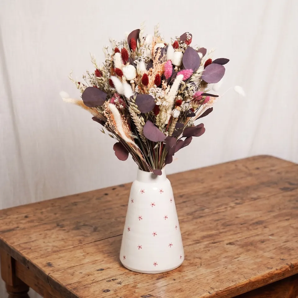 Flowrette Mahé bouquet fleurs séchées bordeaux Taille M