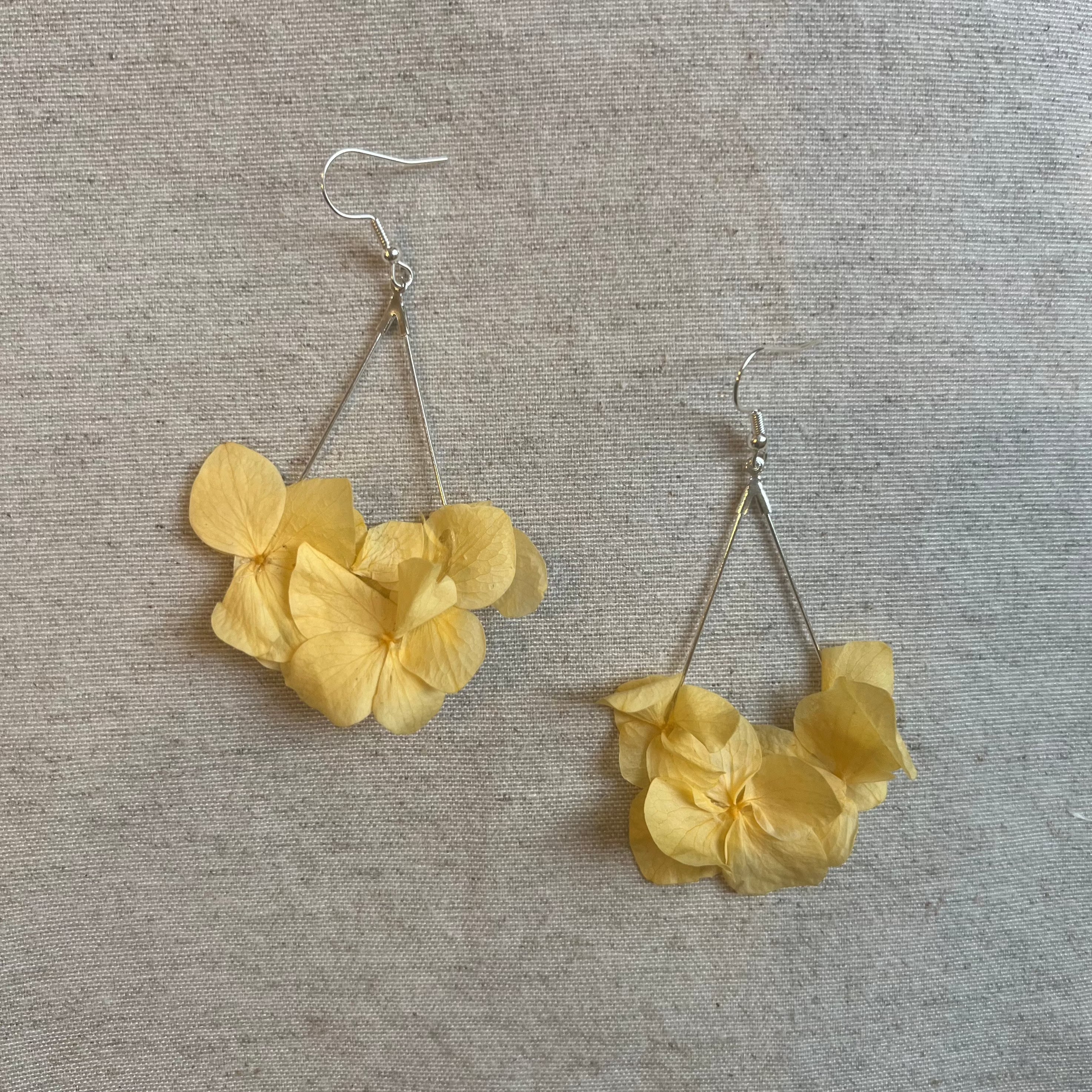 Ateliers Ouchamp Prague boucles d'oreilles hortensia jaune rose
