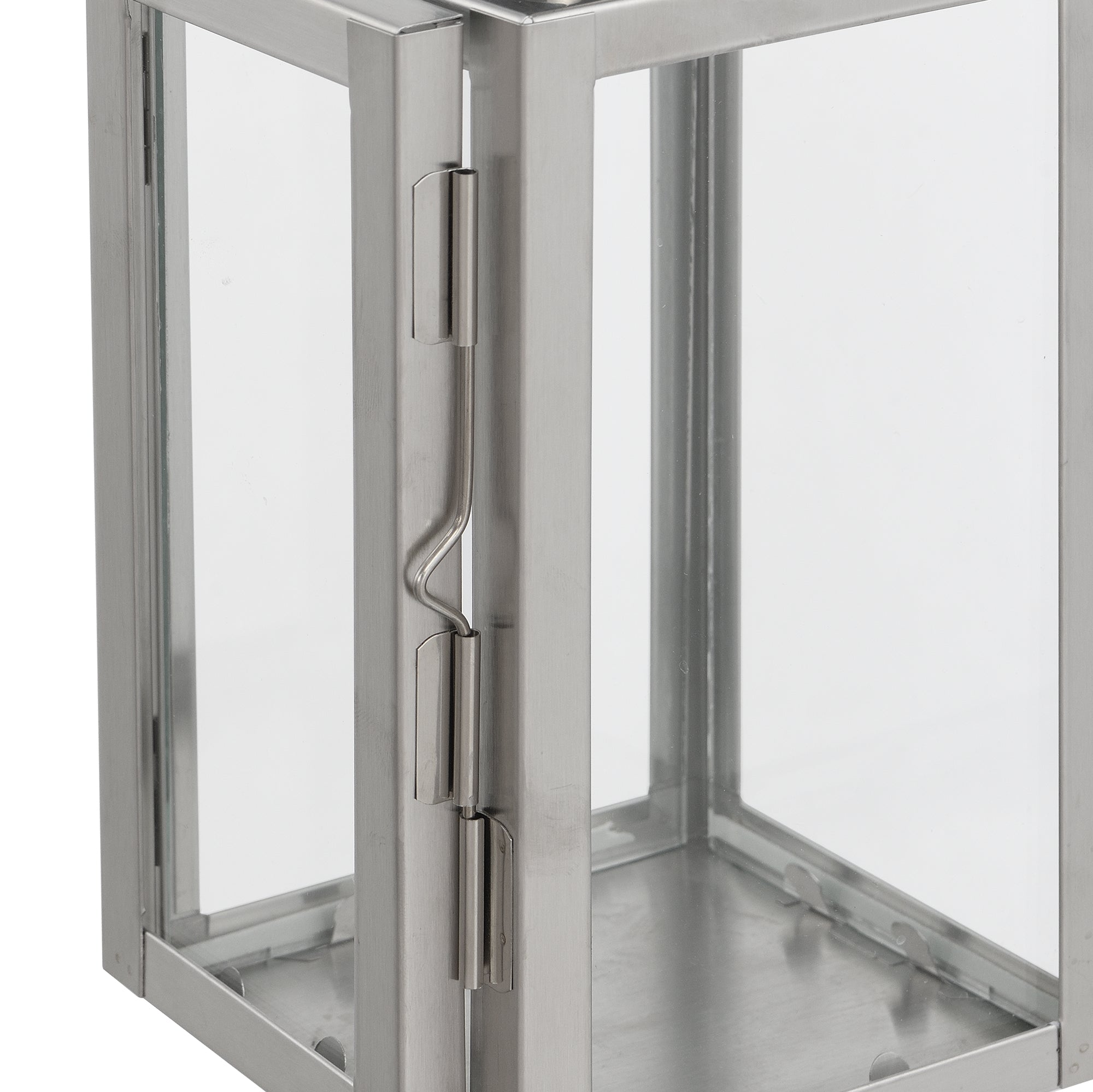 Sia Home Zaka 25 cm lanterne acier argenté verre