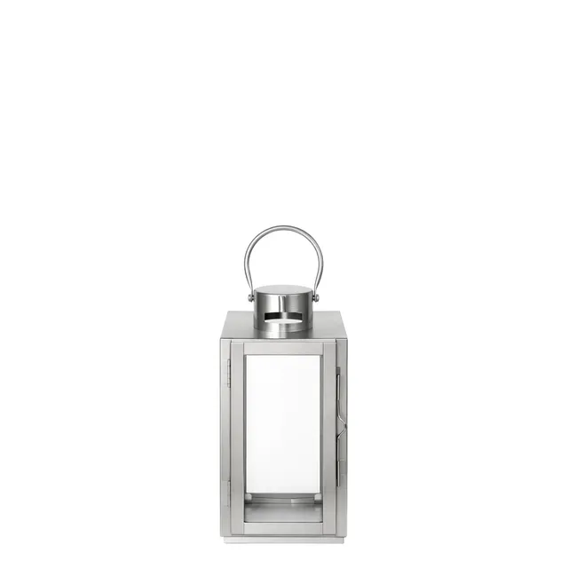Sia Home Zaka 25 cm lanterne acier argenté verre