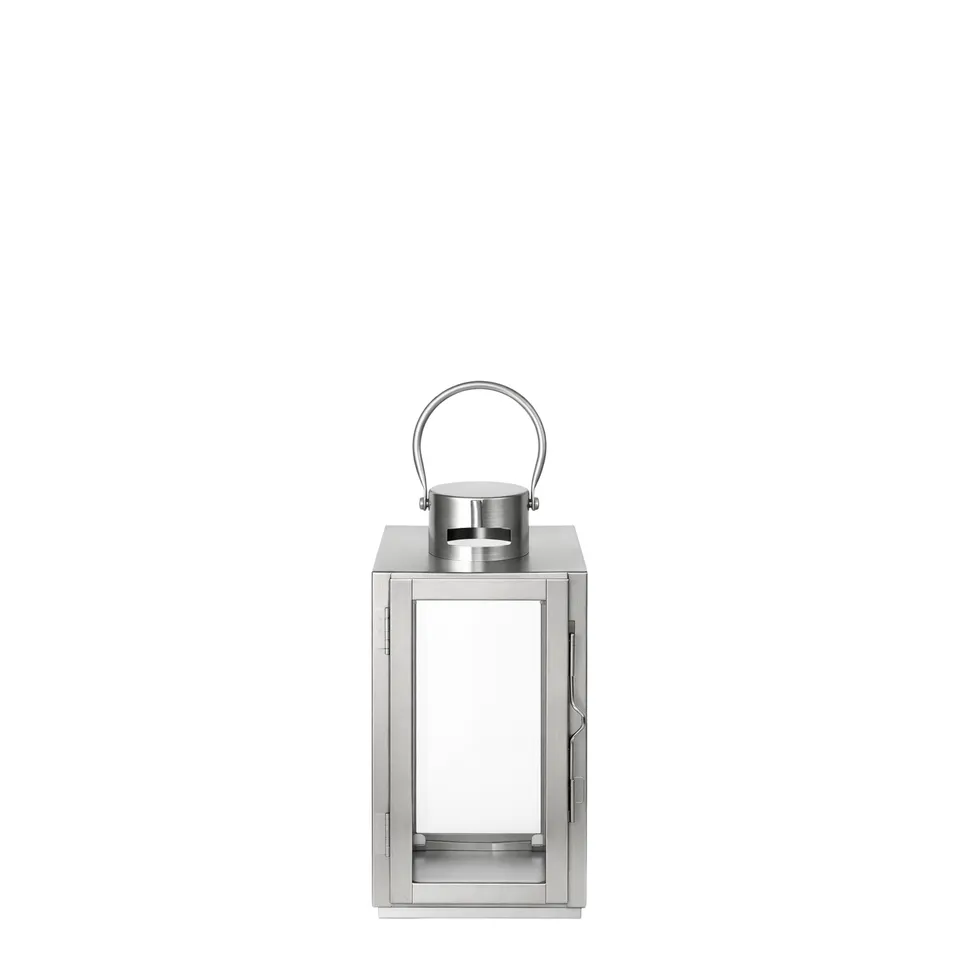 Sia Home Zaka 25 cm lanterne acier argenté verre
