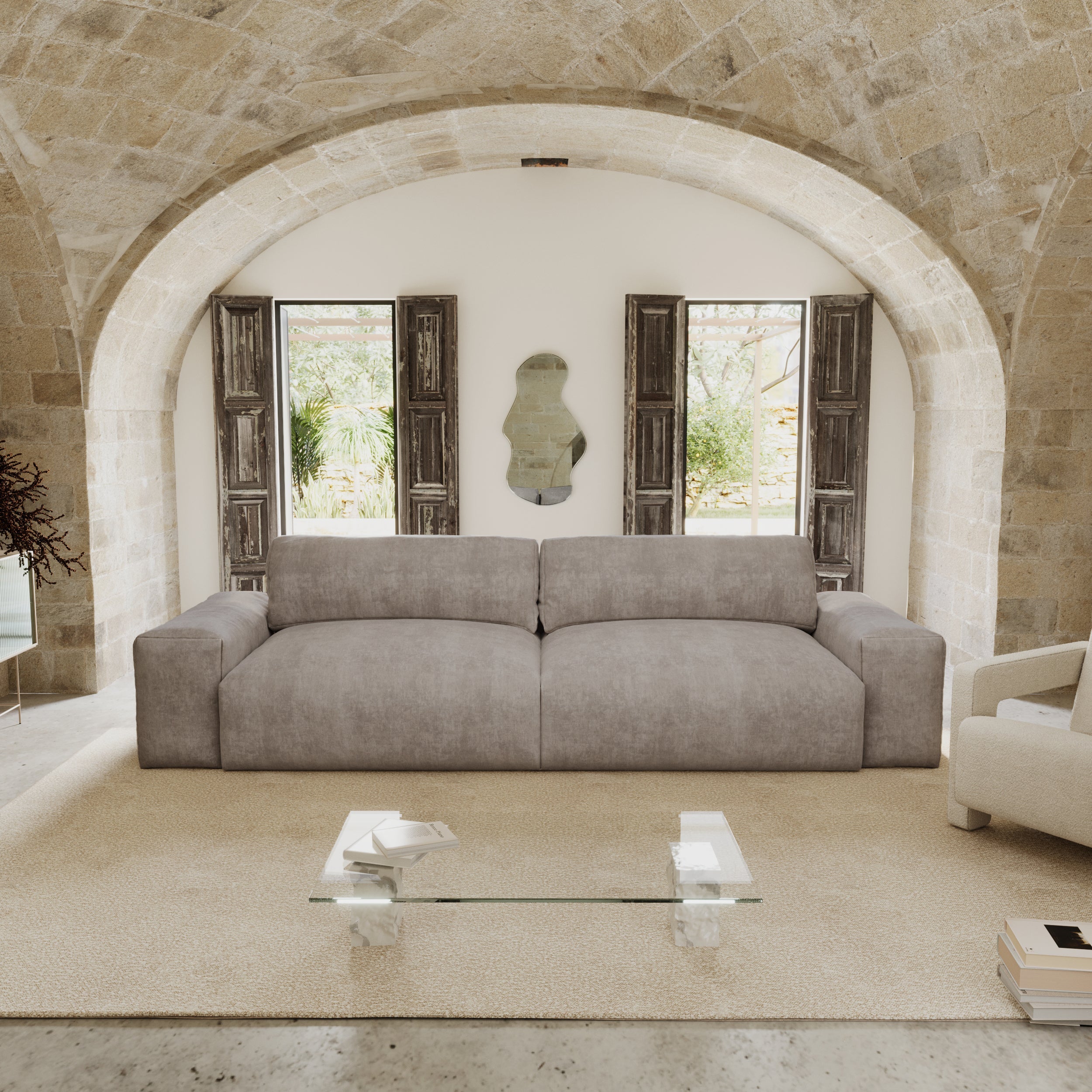 Sia Home Bliss Canapé Droit Crème Confort Généreux