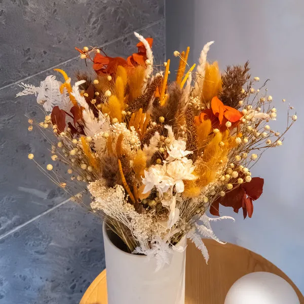 Flowrette Théodore bouquet séché tons miel et doré