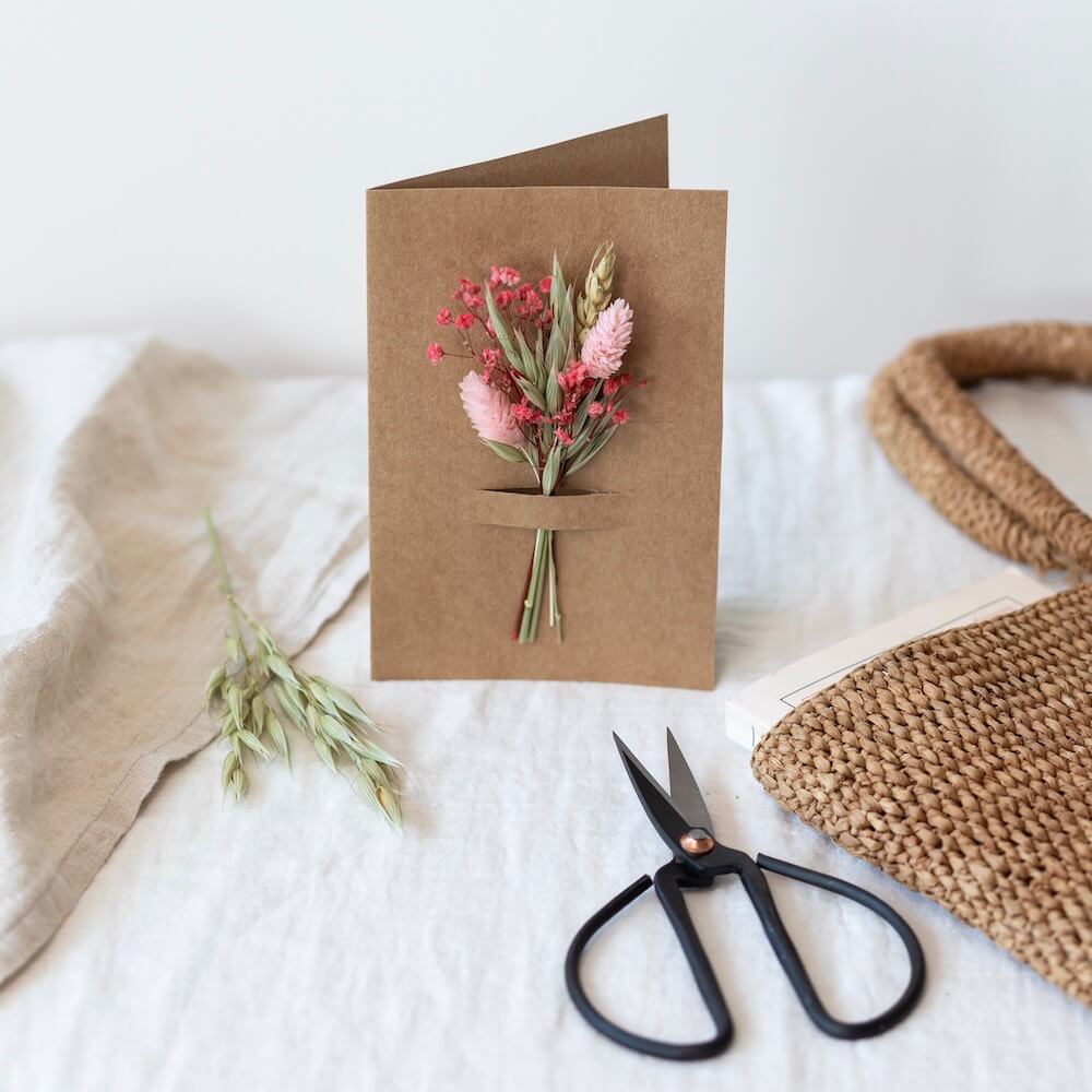 Flowrette Kit DIY cartes postales fleuries 3 cartes bohème