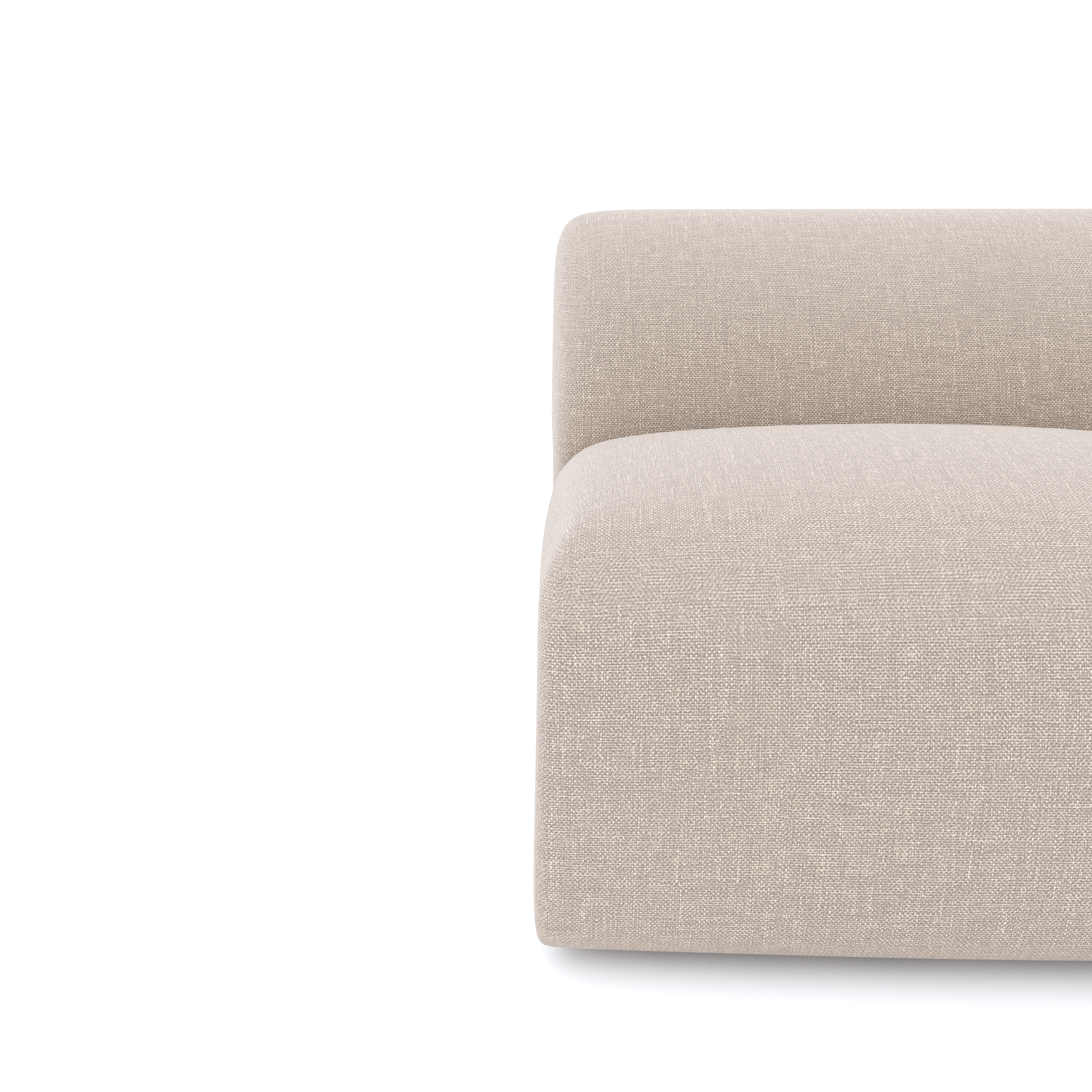 Sia Home Myra Sans Accoudoirs fauteuil beige assise arrondie