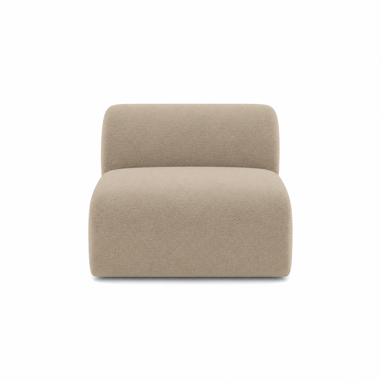 Sia Home Myra fauteuil sans accoudoirs crème tissu rond