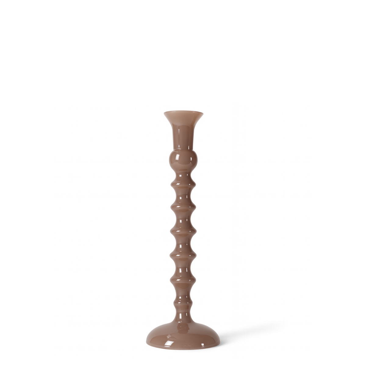 Sia Nude bougeoir beige rosé 25 cm verre glossy