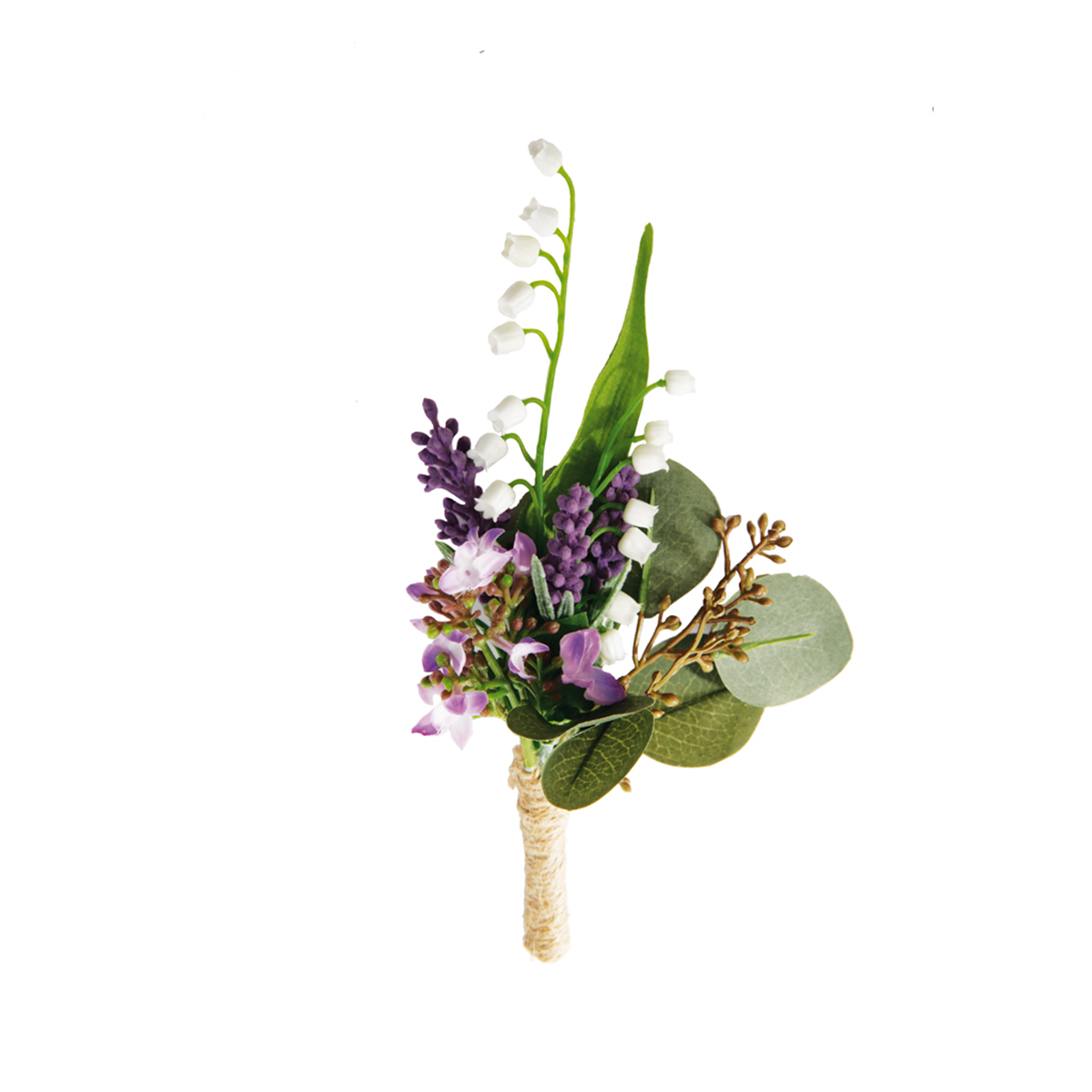 Sia Home Bouquets Artificiels Boutonnière Muguet bouquet artificiel violet 15 cm