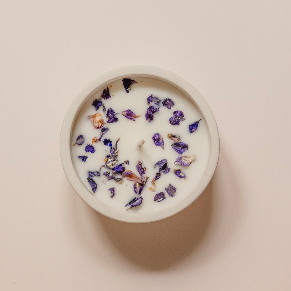 Flowrette Bougies bougie fleurie lilas cire soja