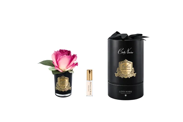 Côte Noire Perfumed Flowers RMRB47 bouquet magenta verre noir
