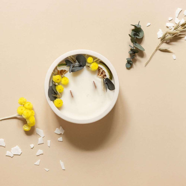 Flowrette Loisirs créatifs kit bougie immortelle eucalyptus