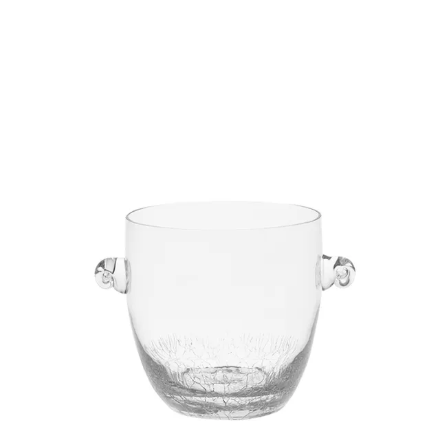 Sia Home Alba Seau à Glaçons Verre Craquelé Transparent 21 cm