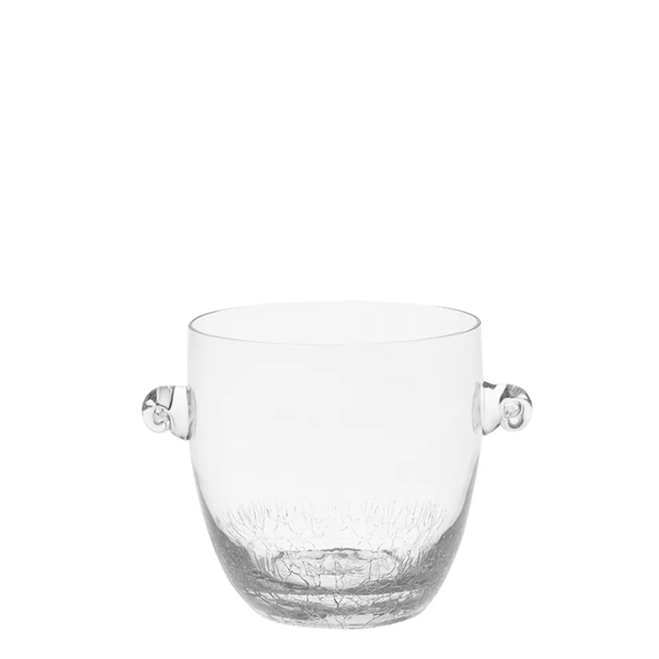 Sia Home Alba Seau à Glaçons Verre Craquelé Transparent 21 cm
