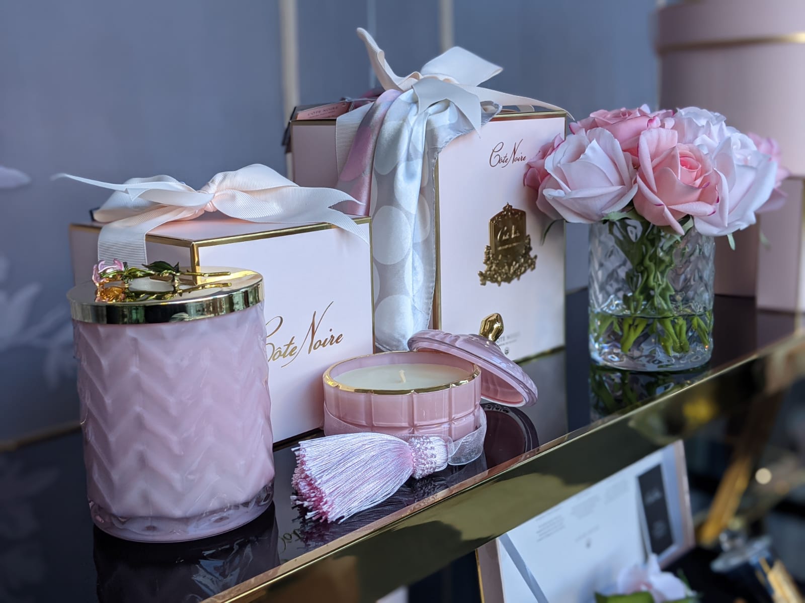 Côte Noire Art Deco bougie parfumée champagne rose 200 g