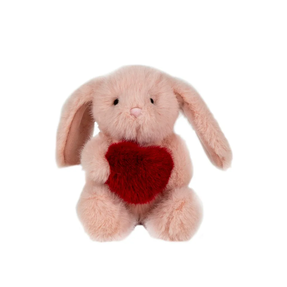 Feuillazur Rungis Lapin rose peluche cadeau Saint-Valentin