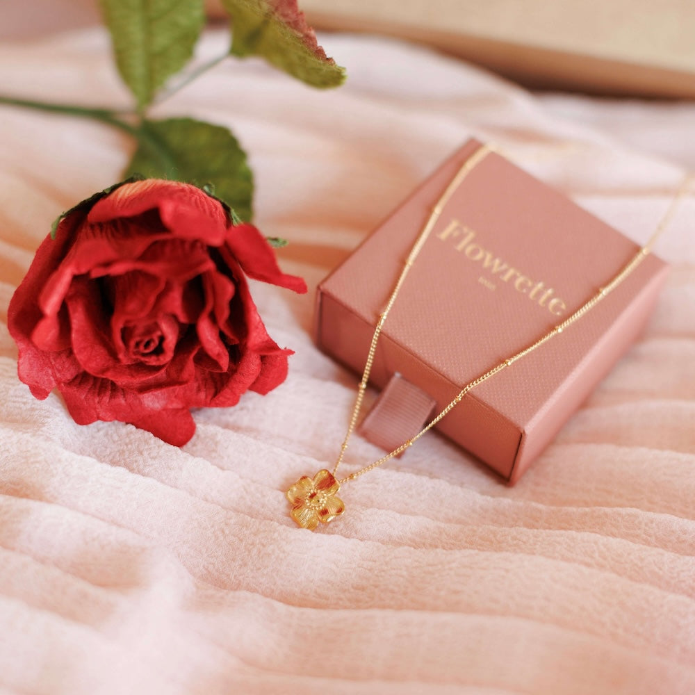 Flowrette Décoration Coffret tendresse infinie collier + rose