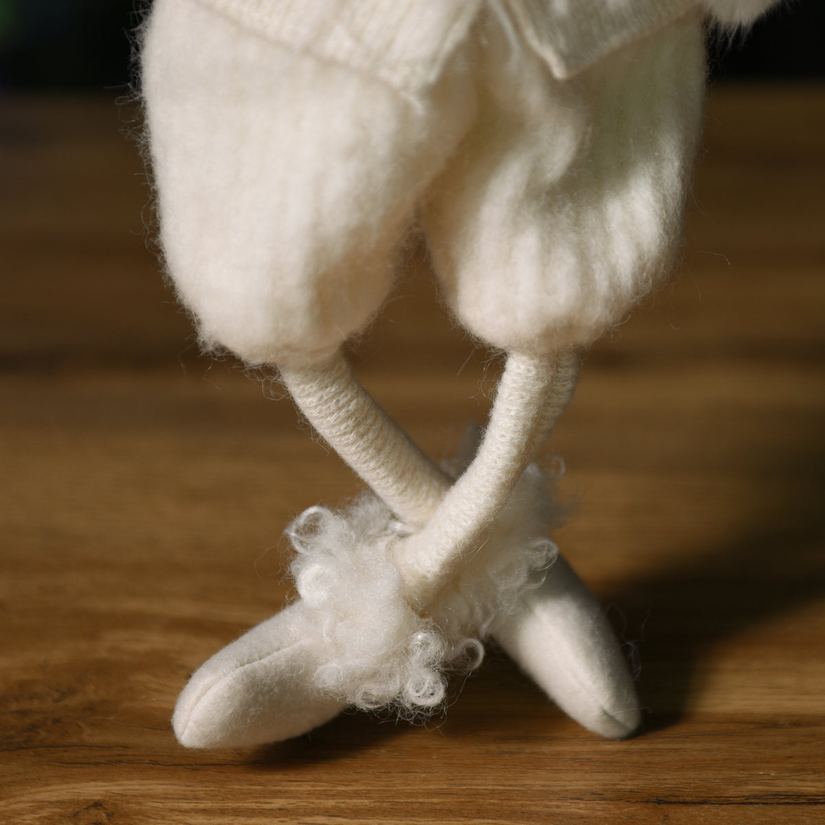 Sia Home Velvet suspension figurine Père Noël crème 49 cm